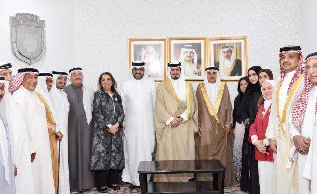 <p>The Capital Governor visited the weekly majlis of the Capital Trustees Board in its headquarters in Bilad Al Qadeem to signal a new phase of partnership between the two parties to advance municipal services and urban development projects. Governor Shaikh Khalid bin Humood Al Khalifa reaffirmed commitment to push ahead with plans, in the presence of Capital Trustees Board Chairman Saleh Tarradah, Parliament&rsquo;s financial and economic affairs committee chairman MP Ahmed Al Salloom, officials and residents.</p>
<p>Discussions focused on new joint initiatives aimed at improving the city&rsquo;s infrastructure, accelerating municipal transactions, and raising the overall quality of life for residents.</p>
<p>Mr Tarradah affirmed that the board would continue hosting its weekly meetings to meet residents, document their feedback, and forward their proposals to relevant authorities for action.</p>
<p>Above, Mr Al Salloom, Shaikh Humood and Mr Tarradah with officials, guests and residents at the majlis.</p>